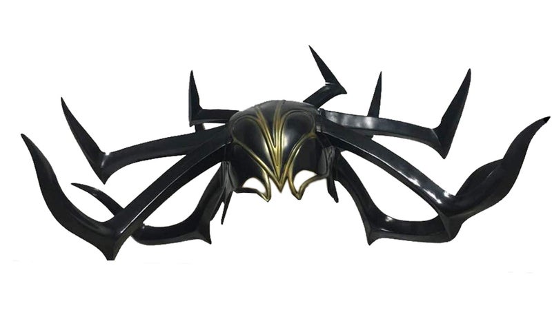 xcoser Hela Helmet Womens Headwear Cosplay Costume Halloween Black Mask Accessory - Image 1
